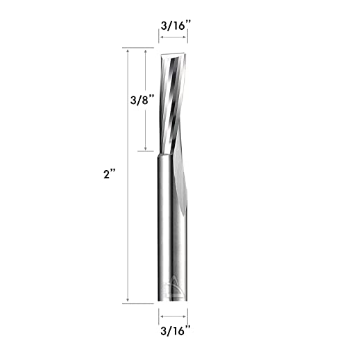 ACUCUTO I1AES 3/16 Mill de extremidade de carboneto de flauta única para alumínio, ferramenta de moagem de máquina CNC,