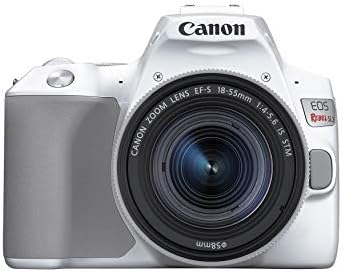 Câmera de lente SL3 Digital SL3 Rebel Rebel SL3 com kit de lente EF-S de 18-55mm, Wi-Fi embutido, Pixels Dual CMOS AF e tela de toque de variação de 3,0 polegadas, branco