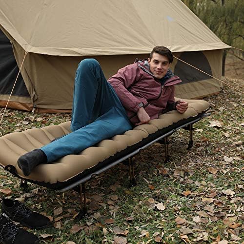 Kingcamp duplo colchão de camping szie anti-rolover acampamento colchão de ar com excelente suporte para trás de 3,9 grossa confortável
