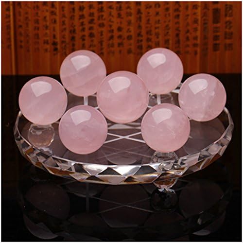 Feng Shui Grupo de 7 estrelas Chakra Chakra Cryster Sphere Ball com suporte de cristal claro W3063