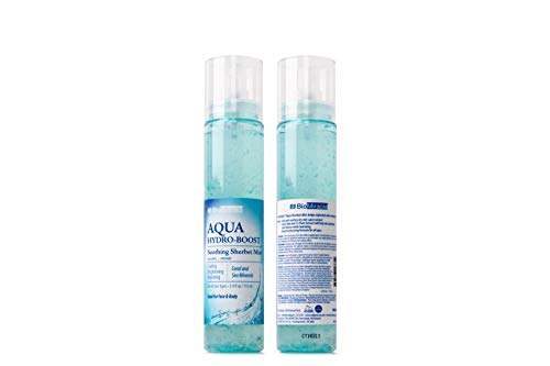 Biomiracle aqua hidro-boost suave névoa de sherbet, spray hidratante de névoa de face, aqua legal, para todos os tipos de pele