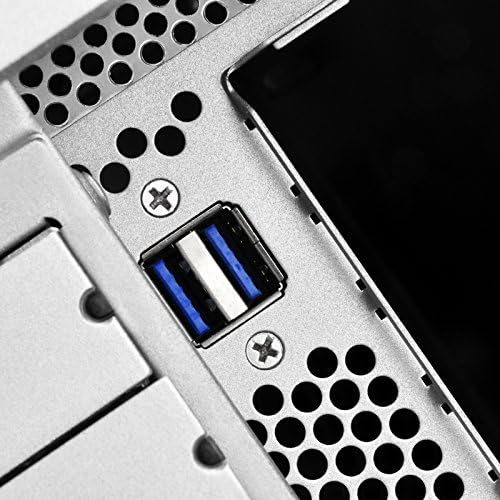 Silverstone Technology CS01-HS Premium Mini-ITX NAS Case com todo o exterior de alumínio e seis baías de alça de 2,5 em prata,