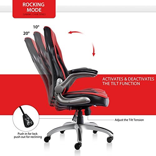 Bonum Gaming Chair Racing Style de zagueiro PU Cadeira de escritório de couro com assento de encosto e cadeira de PC para apoiamento