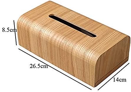 Caixa de tecidos Caixa de tecido facial de bambu natural, guardanapo de cozinha de madeira recarregável e dispensador,