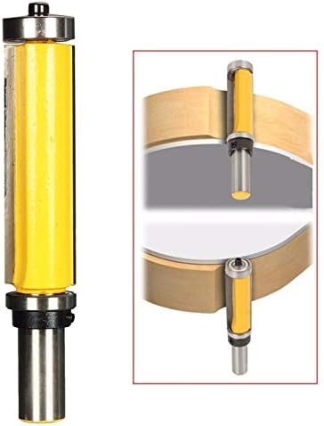 Ymwema Bits de roteador Painel Rolução inferior do mancal de madeira cortador de madeira, 112 mm Comprimento do padrão de acabamento