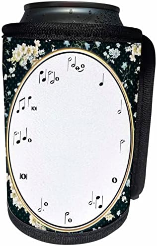 3drose music relógio de rosto notas musicais notação do músico do tempo. - LAPA BRANCHA RECERLER WRAP