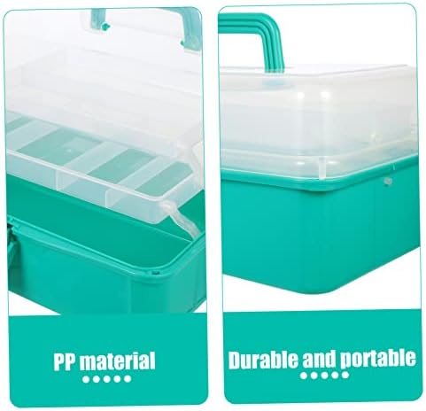 STOBOK Caixa de armazenamento de três camadas Acessórios para bolsas Ferramentas domésticas ferramentas de dobra