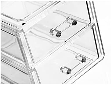 Caixa de armazenamento de jóias de joias Goker Caixa de armazenamento de jóias de acrílico Pequeno gaveta de duas camadas Caixa de armazenamento de mesa de cosméticos transparentes