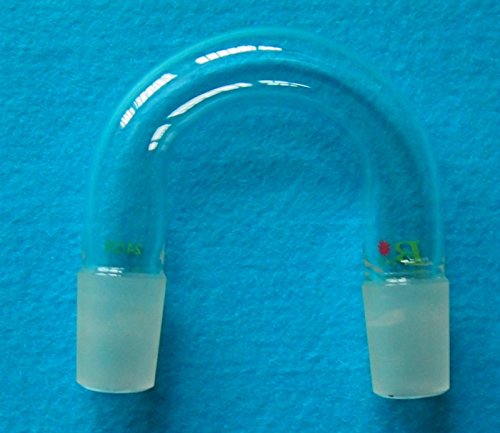 Deschem 24/40, U forma de vidro de vidro adaptador, tubo destilado, ambos a junta do cone