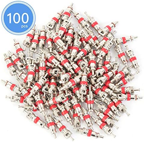 AOerzn 100pcs Premium pneu Válvula de pneu Núcores, substituição da peça do núcleo da válvula, Universal para a maioria