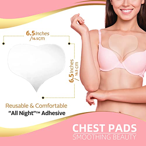 Stasover 4 Robra de embalagem Patrilhas de rugas no peito, pescoço de silicone anti -rugas e almofadas de peito, resciacion