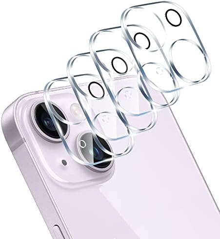 Protetor de lente da câmera ZXZONE [4 PACK] projetado para iPhone 14 6.1 ＆ iPhone 14 Plus 6.7 Acessórios Capa da câmera 9H Draidade, Ultra HD fácil de instalar