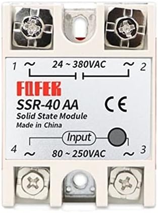 Zaahh 10a 25a 40A 60A AC-AC Relé de estado sólido monofásico AC SSR SSR-10AA SSR-25AA SSR-40AA SSR-60AA 80-250VAC