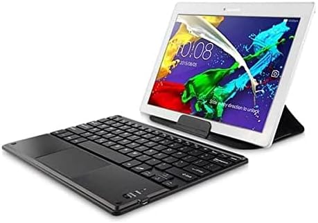 Teclado de onda de caixa compatível com Pritom Android Tablet L8232 -B1BK - teclado Bluetooth Slimkeys com trackpad, teclado portátil com trackpad - Jet Black