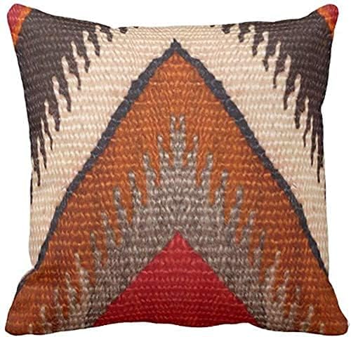 Mesllings South Western Navajo tecelagem de travesseiro decorativo impressão de 18 polegadas x 18 polegadas Veludo macio Caso-travesseiro Tampa de travesseiro Decoração de casas de animais 18 x 18 polegadas 133680
