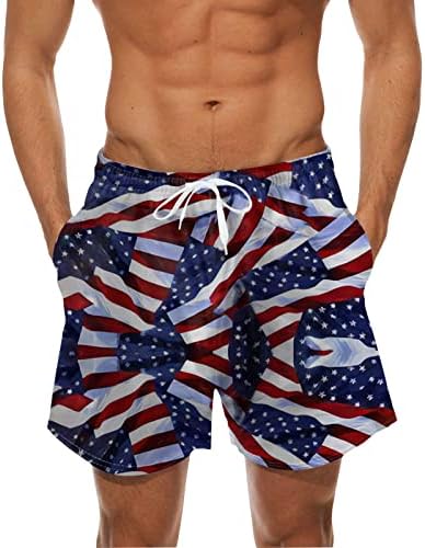HSSDH American Flag Swimsuit para homens, bandeira americana masculino Trunks dos EUA Bandeira shorts 4º de julho Shorts de praia
