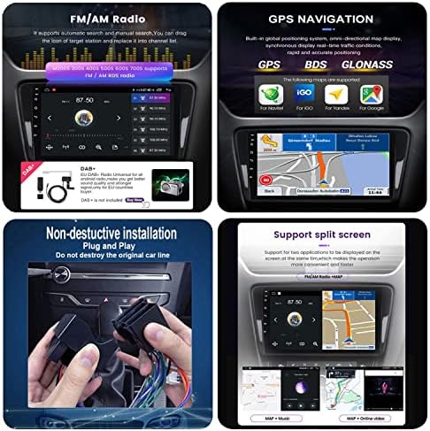 9 polegadas 2 DIN Android 11 Carro GPS estéreo para Skoda Fabia 3 III 2015-2019 Construído em FM AM Car Rádio/CarPlay Android Auto/DSP