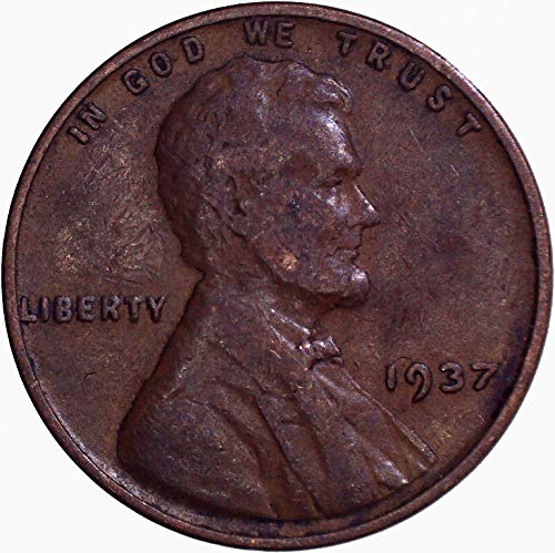 1937 Lincoln Wheat Cent 1C muito bom