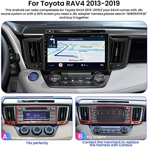 NHOPEEW [2GB + 32 GB] 10,1 polegadas Android 11 estéreo para Toyota RAV4 2013-2019 com Apple CarPlay e Android Auto,