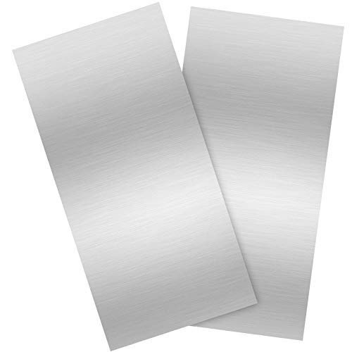 Kohand 2 pacote de 6 x 12 polegadas Folha de alumínio 6061-T Placa de metal de alumínio plana de 1/4 de polegada com filme de proteção para artesanato de bricolage, decoração doméstica, engenharia de máquinas