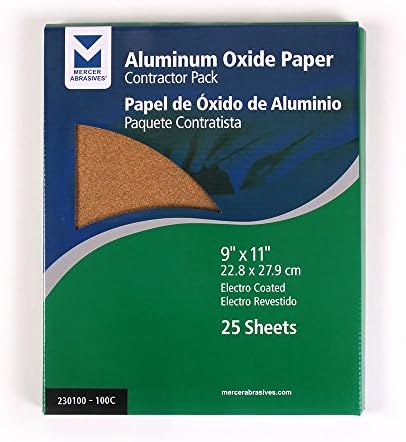 Mercer Industries Aluminium Oxide Paper Sheets Grit