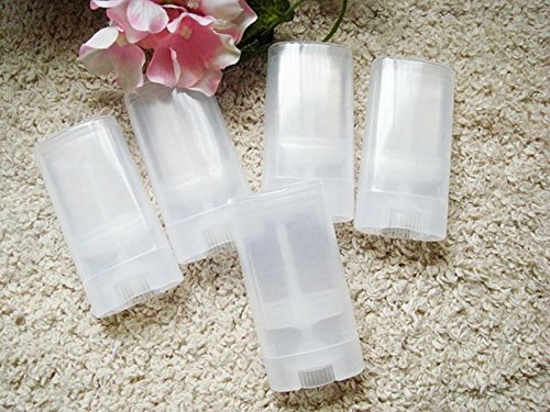15 ml de tubo de bálsamo para lábios ovais de 15 ml de desodorante contêineres labiais Lip Tubes Lip Gloss Bloss Recurter com tampas Clear/White Pack de 6pcs
