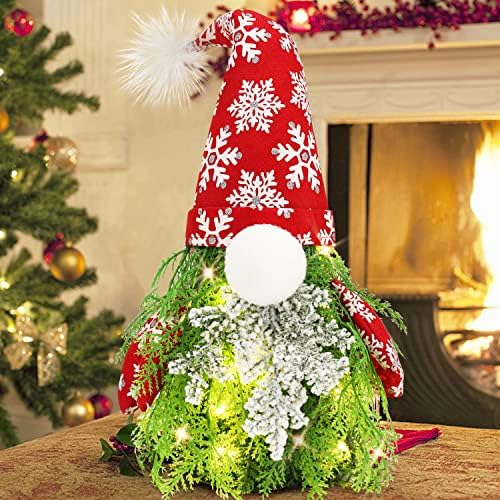 Árvore de Natal pequena de mesa com luzes - Mini árvores artificiais de 18 polegadas para decoração de natal de férias