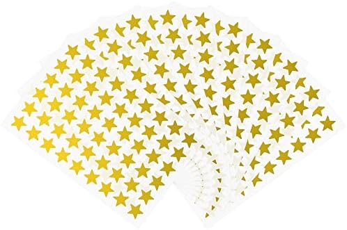 Hybsk 540 contam pequenos adesivos de estrela dourada para crianças recompensa 0,5 polegadas de folha metálica dos