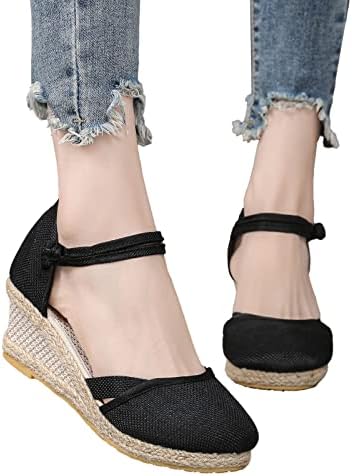 Sandálias de verão Fashion Wedges Sandálias respiráveis ​​casuais fechadas sandálias de tornozelo sandálias de caminhada de conforto