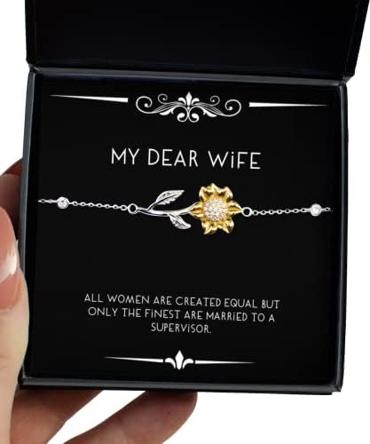 Presentes engraçados da esposa, todas as mulheres são criadas da mesma forma, mas apenas as melhores são casadas com um melhor presente de pulseira de girassol de Natal para a esposa