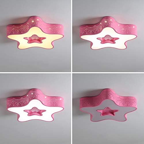Yang1mn Pink Cartoon Luzes infantis Luzes de teto Estrelas Luzes de quarto Creative Meteor Rain Boy Boy Girl Princesa Room