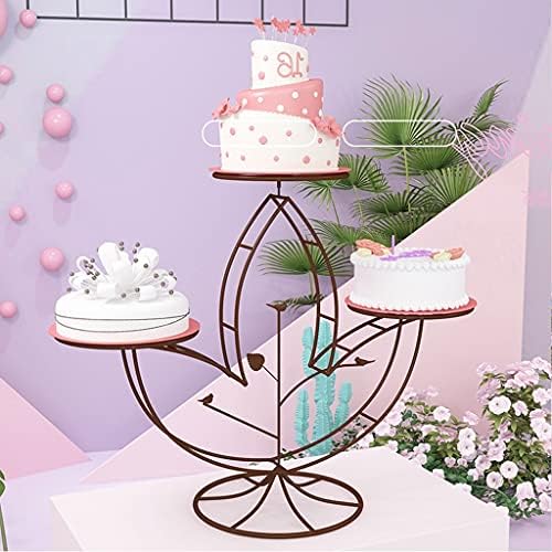 Bolo Stand Cupcake Stands de ferro forjado criativo criativo de camada de camada de bolo rack de casamento de aniversário de sobremesa Rack de três camadas Adeços de tabela de tabela de mesa