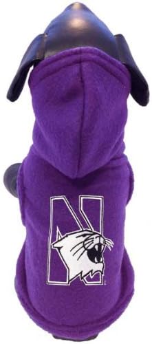 All Star Dogs NCAA Noroeste Wildcats Wildcats Polar Fleece Capuz Dog Sweatshirt