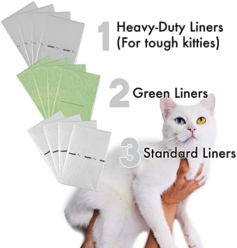 SpeedySift Cat Box Box Starter Kit, inclui revestimentos de peneiração descartáveis ​​de 56ct, placa plástica de papelão ondulado estendido lados altos para gatos de alta pulverização