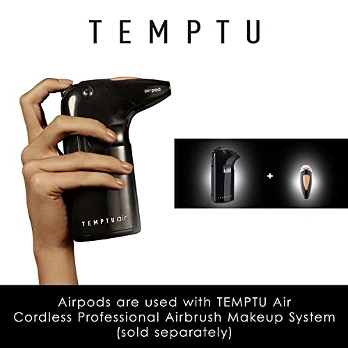TEMPTU PERFEITO Airbrush Foundation Airpod: maquiagem antienvelhecimento, desgaste longo, cobertura construtável para hidratada e saudável