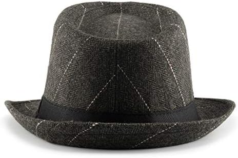 Faleto Unissex Classic Manhattan estruturou Gangster Trilby Fedora Hat