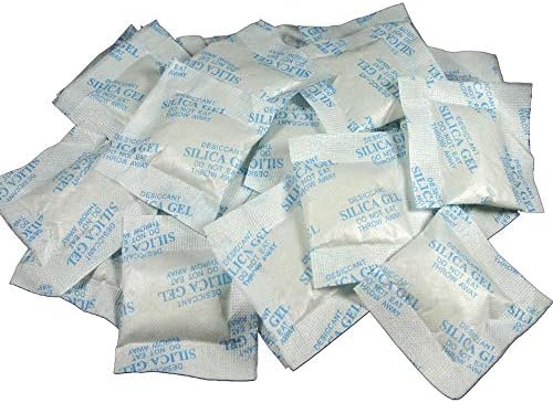 Sohler 10 gramas de pacote de 50 pacotes de pacotes dessecantes de sílica gel de desumidificadores do absorvedor de