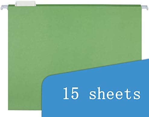 Pastas de arquivo penduradas OTERRI, tamanho da letra com 5 cores elegantes para escolher, aba ajustável de 1/5 de