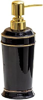 Dispensador de sabão em cerâmica - dispensador de sabão líquido de borda de ouro sólido, dispensador de sabão líquido, dispensador