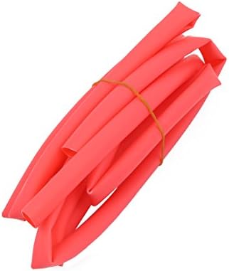 Aexit 2m Comprimento de comprimento Equipamento elétrico Interior DIA 9,5mm Poliolefina Calor encolhida Tubo Red de manga