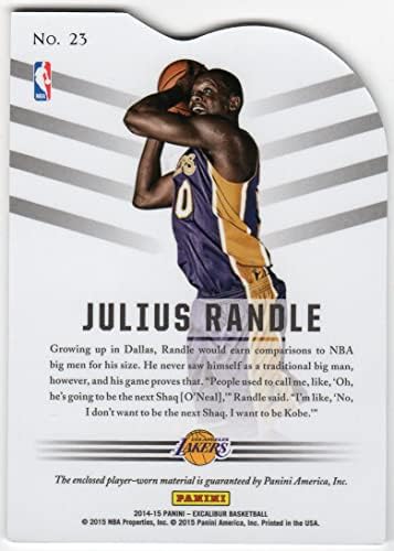 Julius Randle 2014-15 Panini Excalibur Faces Fresh Facos novatos Card Card Card New York Knicks Los Angeles Lakers