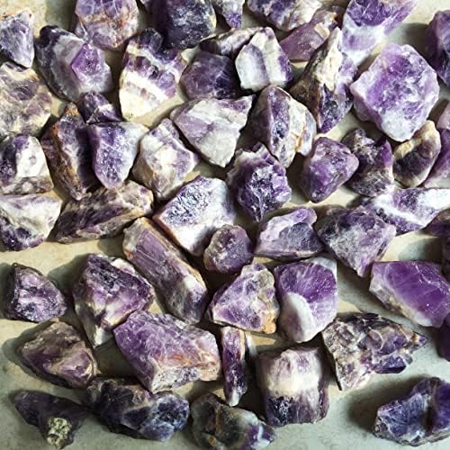 1 lb de cristais crus de ametista natural em massa de pedras ásperas para cair, cabine, polimento, embrulho de arame, Wicca e Reiki Crystal Healing