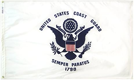 Annin FlagMakers da Guarda Costeira dos EUA Flag, Bandeira dos EUA para Especificações Oficiais, oficialmente licenciado, 5 x 8 pés
