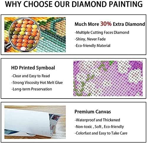 Kits de pintura de diamante para adultos iniciantes redondos redondos 5D DIY Giraffe Família Kits de arte de diamante