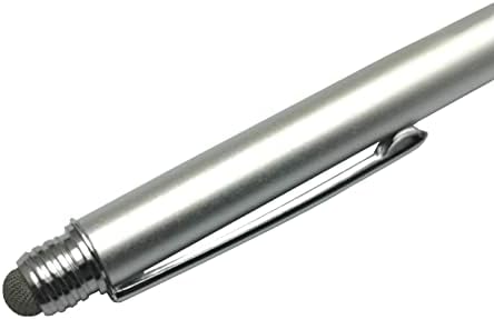 Pen de caneta de caneta de onda de ondas de caixa compatível com comprimido olexEx Android - caneta capacitiva de dupla e caneta de caneta de caneta capacitiva de ponta da ponta da fibra para comprimido de Android Olexex - prata metálica de prata metálica