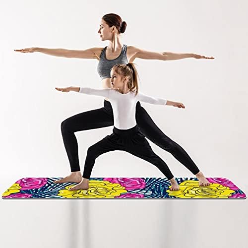 Yoga Mat Floral Flor Eco Friendly On Slip Fitness Exercition tapete para pilates e exercícios de piso