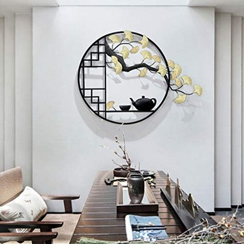 Pdgjg ferro forjado acolhedor pinheiro zen ornamentos de parede pendurada decoração de árvores artesanato em casa sala de estar sofá fundo mural