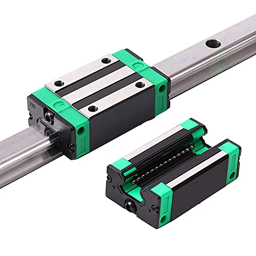 Mssoomm 15mm HGH15 Kit de trilho linear quadrado CNC 2PCs HGH15-50 polegadas / 1270mm +4pcs HGH15 - CA Tipo quadrado Rolamento Bloco Slider Slider Rail Rail Set para impressora 3D e projeto DIY Project