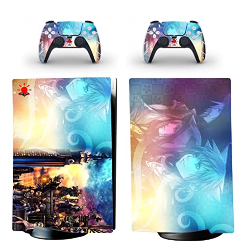 Jogo The Sora Kingdom Role-Playing PS4 ou PS5 Skin Stick Hearts para PlayStation 4 ou 5 Console e 2 Controllers Decal Vinil V11221
