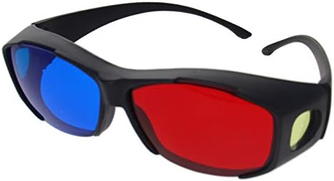 Bettomshin Red-Blue 3D GlassplasplasT Frame Black Resin Lente 3D Movie Game-Extra Upgrade Style 1pcs